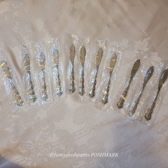 lot of 11 ONEIDA rare! Mozart NEW sealed sleeves stainless steel butter knives - Picture 9 of 14